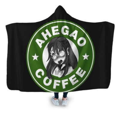 Ahegao Hot Anime Girl Hooded Blanket