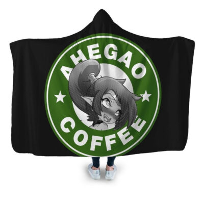 Ahegao Anime Girl New Hooded Blanket