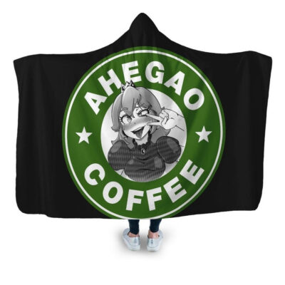 Ahegao Anime Girl Hooded Blanket