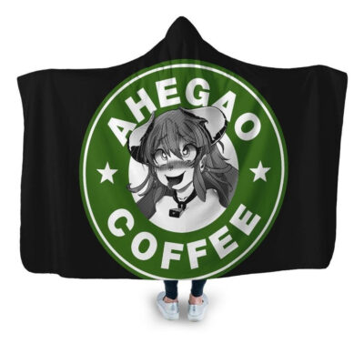 Ahegao Anime Girl Hot Design Hooded Blanket