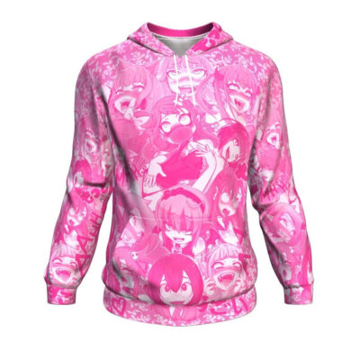 Anime Ahegao Pink  Hoodie