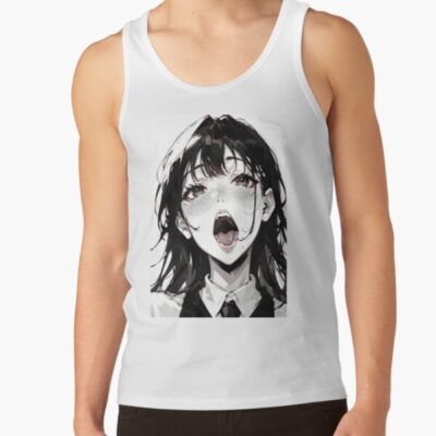 Cute Ahegao Anime Girl Tank Top