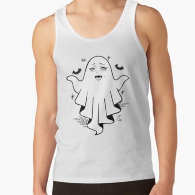 Ahegao Anime Ghost Face Tank Top