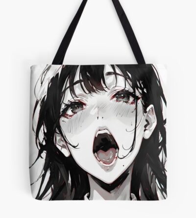 Cute Ahegao Anime Girl Tote Bag