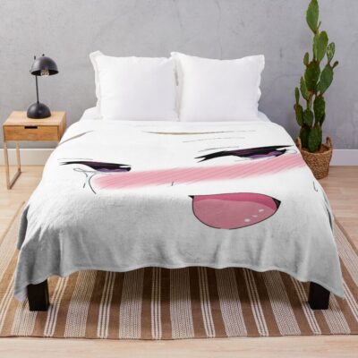 Face Meme Ahegao Throw Blanket