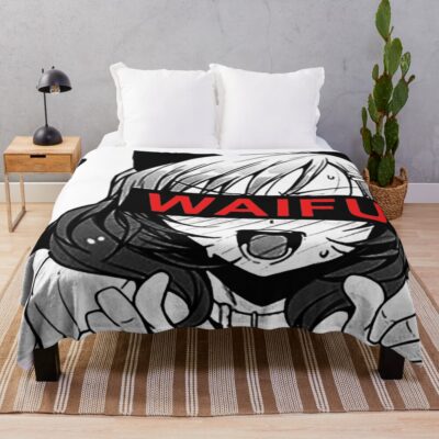Ahegao Waifu Wadidaw Throw Blanket
