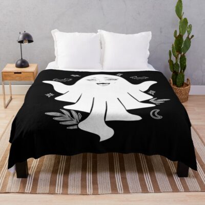 Ahegao Anime Ghost Face Throw Blanket