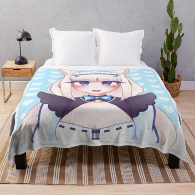 Nekopara Vanilla Ahegao Throw Blanket