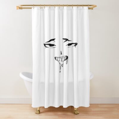 Lewd Eyes Ahegao Shower Curtain