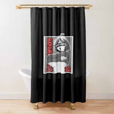 Ahegao Face Japanese Shower Curtain