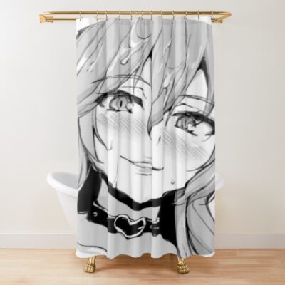 Anime Girl Ahegao Shower Curtain