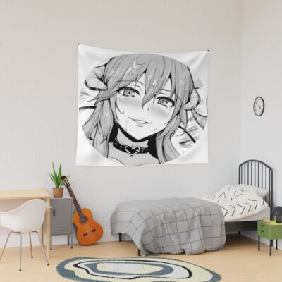 Ahegao Anime Girl Japanese Tapestry