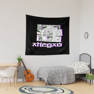 Ahegao Cute Anime Girl Tapestry