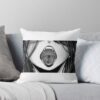 Ahegao Anime Girl Throw Pillow