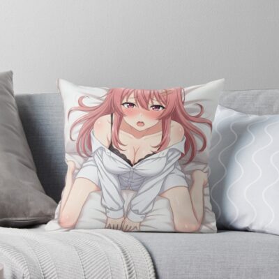Dreamy Waifu Ahegao Throw Pillow