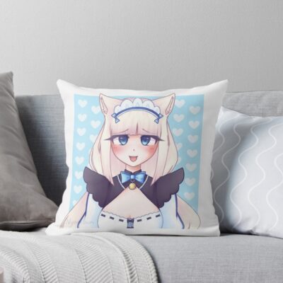 Nekopara Vanilla Ahegao Throw Pillow