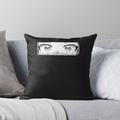 Ahegao Eyes Allergy Throw Pillow