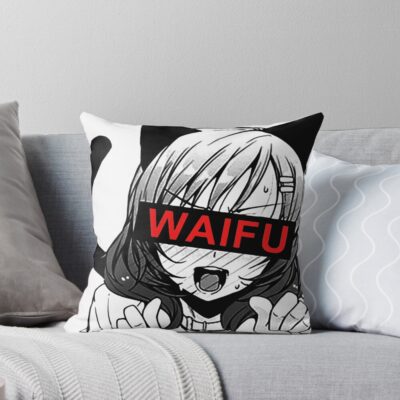 Ahegao Waifu Wadidaw Throw Pillow