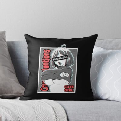 Ahegao Face Japan Throw Pillow