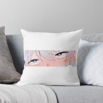 Lewd Eyes Ahegao Throw Pillow