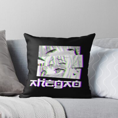 Ahegao Cute Anime Girl Throw Pillow